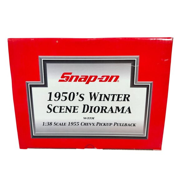 Snap-On Tools 1950s Winter Scene Diorama 1955 Chevy Pickup Pullback 1:38 Scale - Picture 5 of 7
